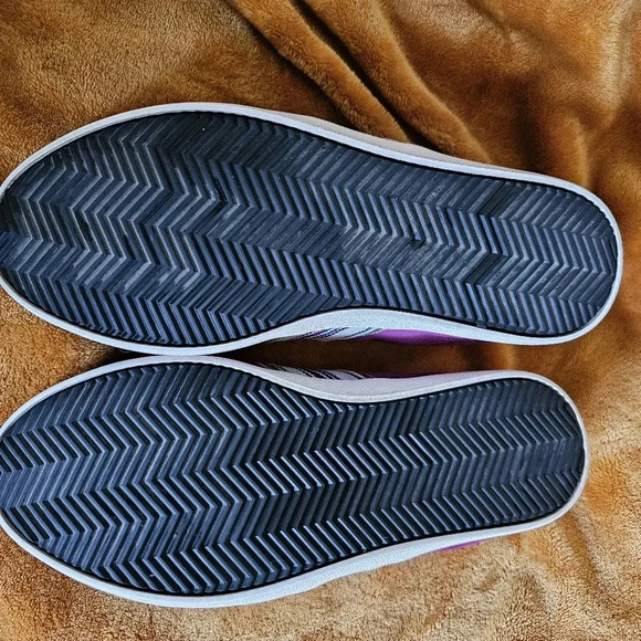 Linea Paolo Kyson purple velour striped retro sneakers, gold details - Picture 4 of 5